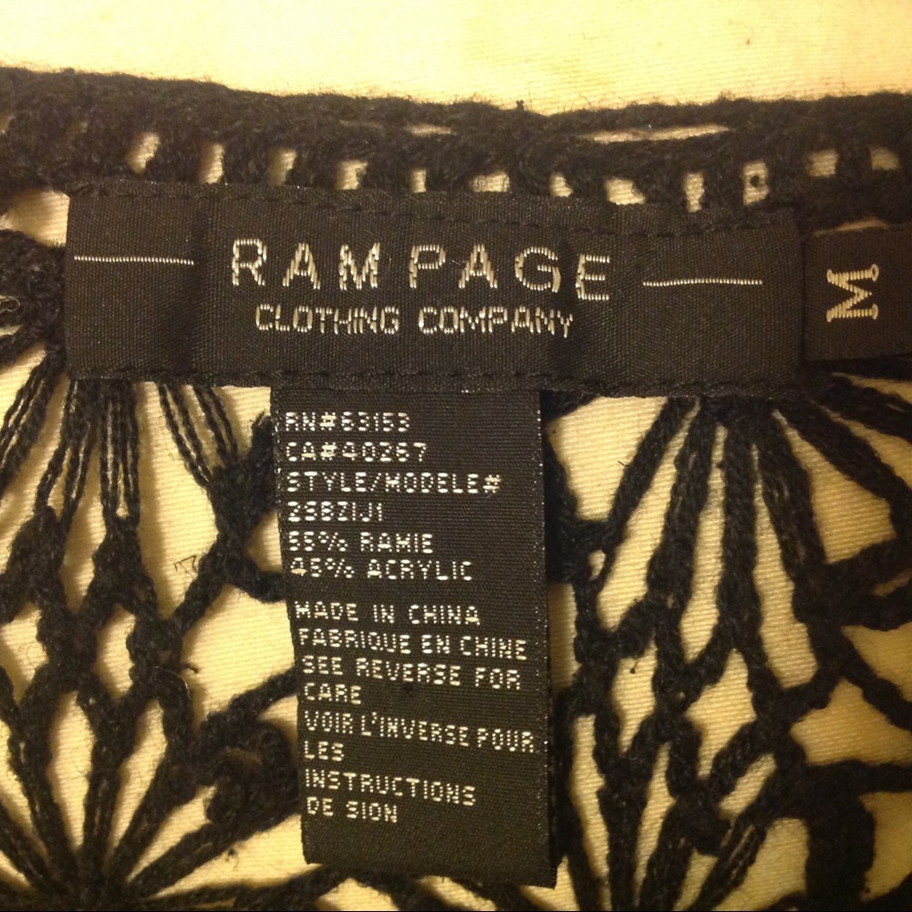 Rampage Crocheted Cardigan / Coverup - Picture 5 of 5